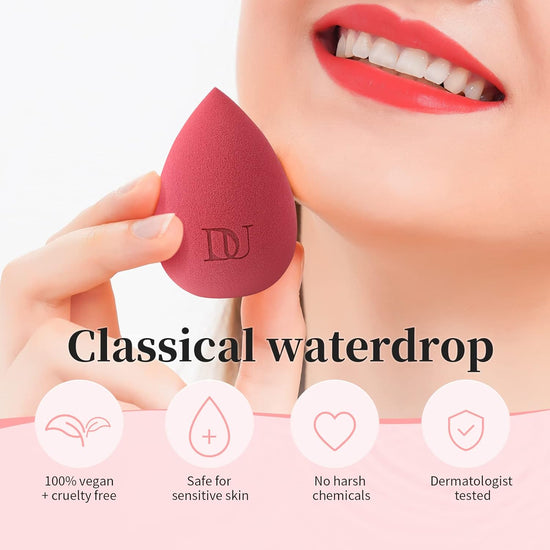Makeup Blender Sponge for Blending Liquid Foundations, Powders and Creams. Flawless, Professional Streak Free Application Blend, Vegan, Cruelty Free