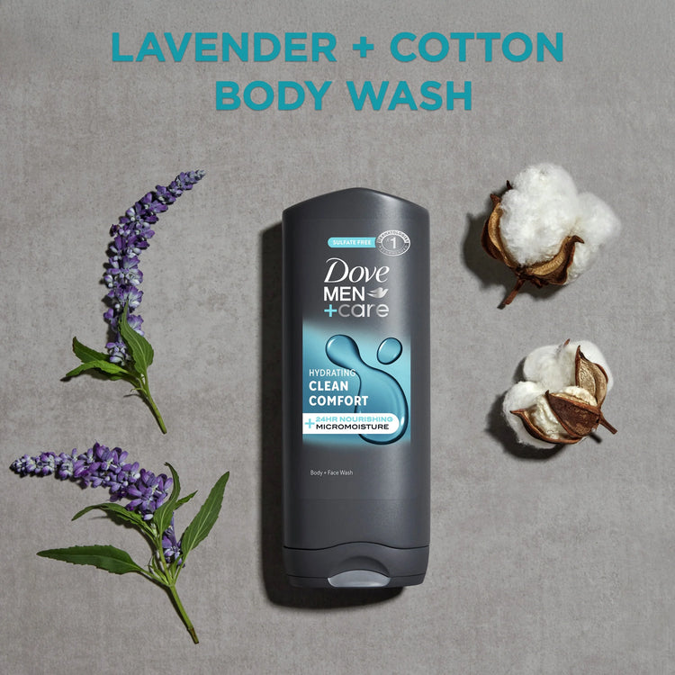 Daily Use Face & Body Wash for Men Clean Comfort All Skin, 13.5 Oz