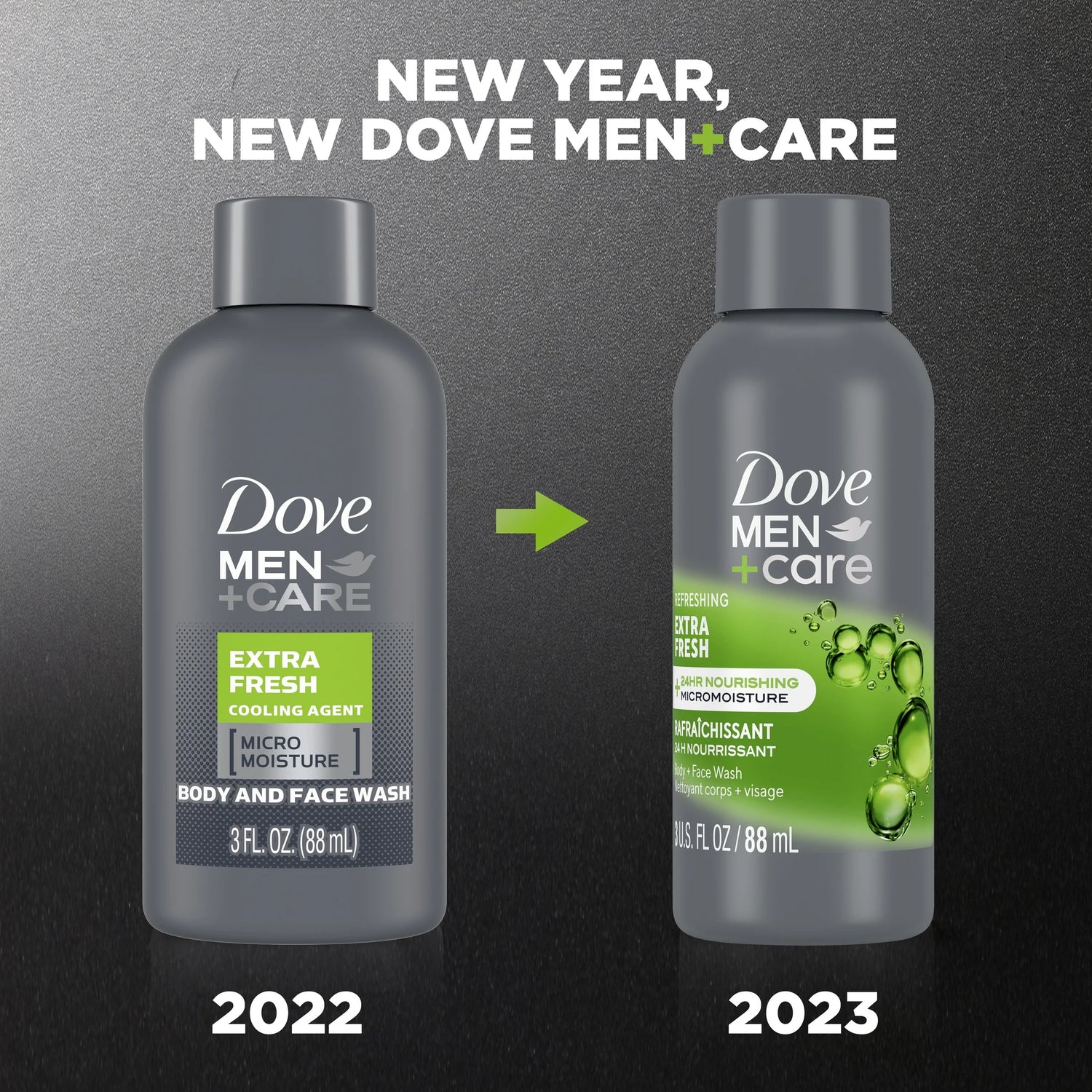 (3 Pack)  Refreshing & Nourishing Body Wash for Men Extra Fresh, 3 Oz