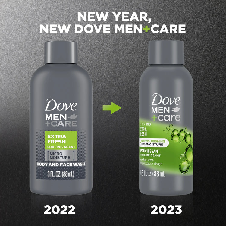 (3 Pack)  Refreshing & Nourishing Body Wash for Men Extra Fresh, 3 Oz