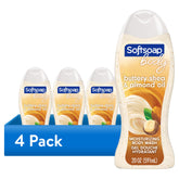 (4 Pack)  Moisturizing Body Wash, All Skin Types, Shea and Almond Oil, 20 Fl Oz Bottle