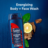 Men Body & Face Wash, Energizing Sport, Bergamot & Wood, 18 Oz