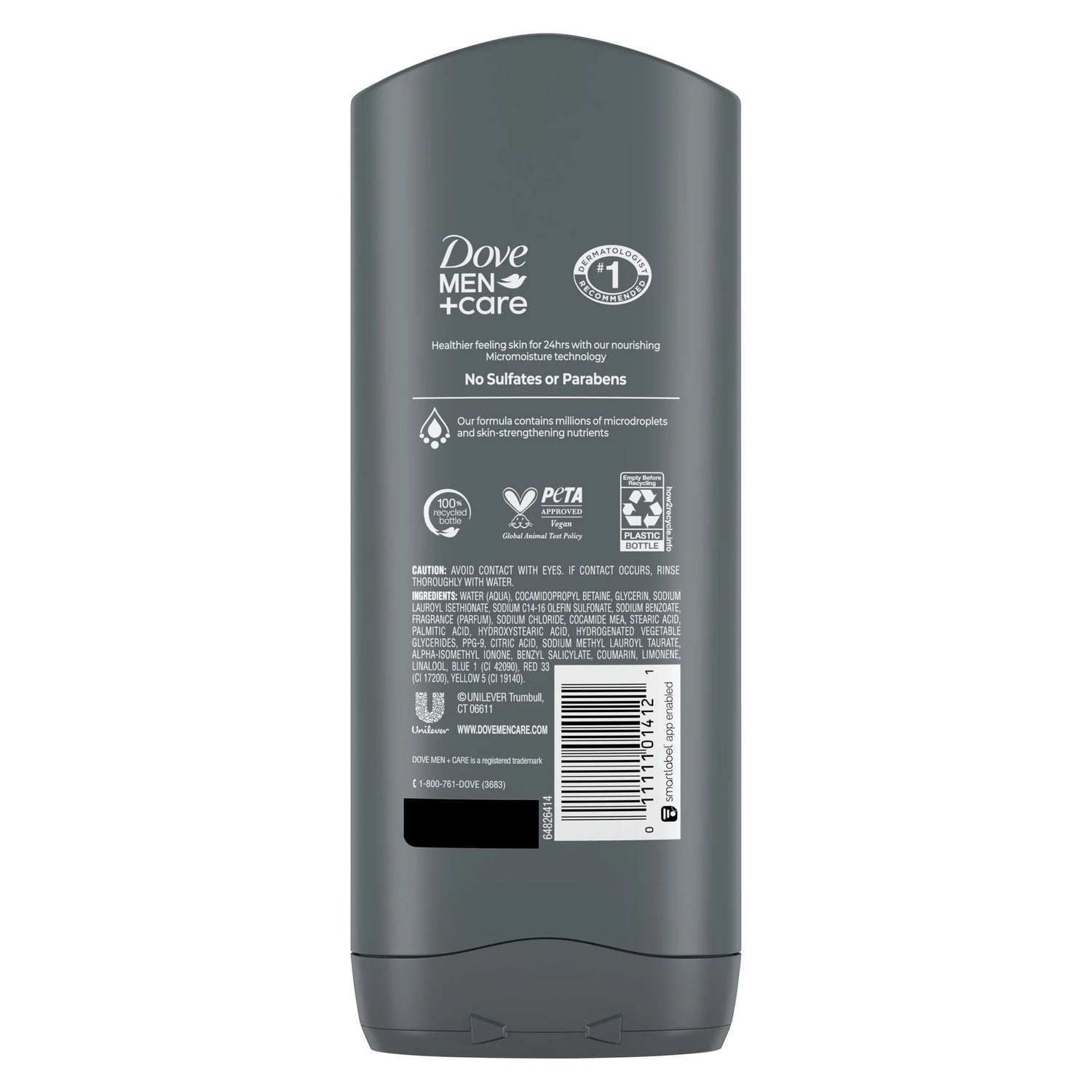 Daily Use Face & Body Wash for Men Clean Comfort All Skin, 13.5 Oz