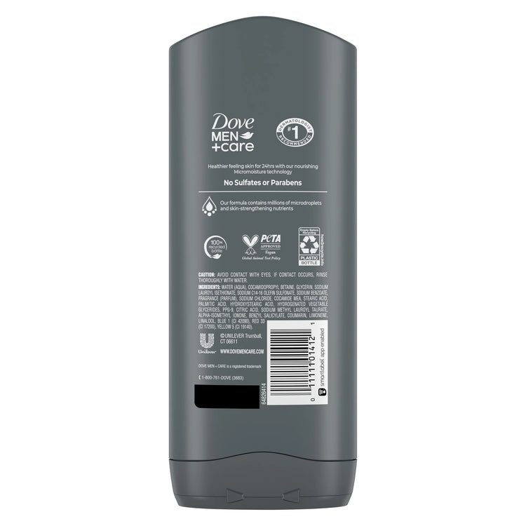 Daily Use Face & Body Wash for Men Clean Comfort All Skin, 13.5 Oz