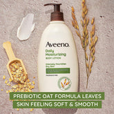 Daily Moisturizing Body Lotion, Body Lotion for Dry Skin with Prebiotic Oat, Paraben Free, Fragrance Free, Non-Greasy, Non-Comedogenic Moisturizer, 18 FL OZ
