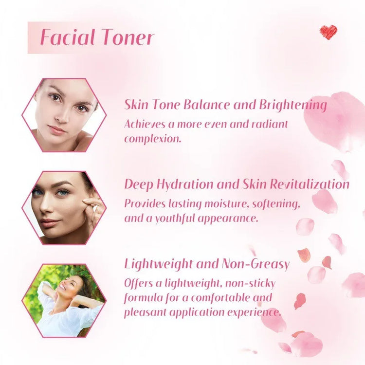 Rose Essence Moisturizing Toner Deep Hydration Long Lasting Cleansing Impurities Moisture Glow Skincare Suitable for Girls