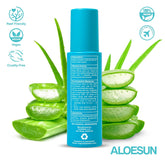 After Sun Face and Body Spray | Non Sticky Organic Aloe Vera for Sun Exposure Relief with Pure Lavender Essential Oil | Natural Aftersun Skin Moisturizer for Redness | Travel Size 3.4 Fl Oz