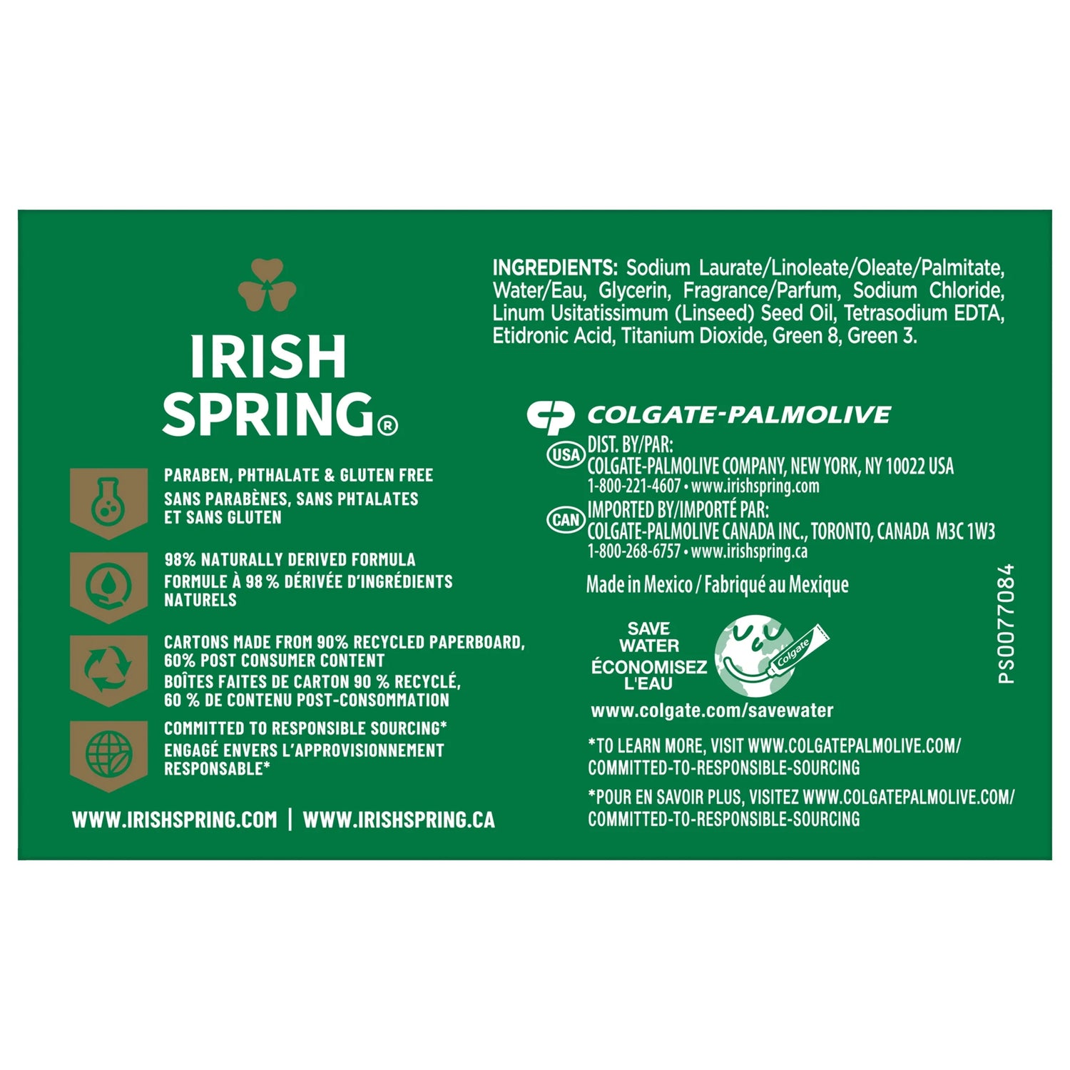 Original Deodorant Bar Soap for Men, with Flaxseed Oil, 3.7 Oz Bar (4 Pack)